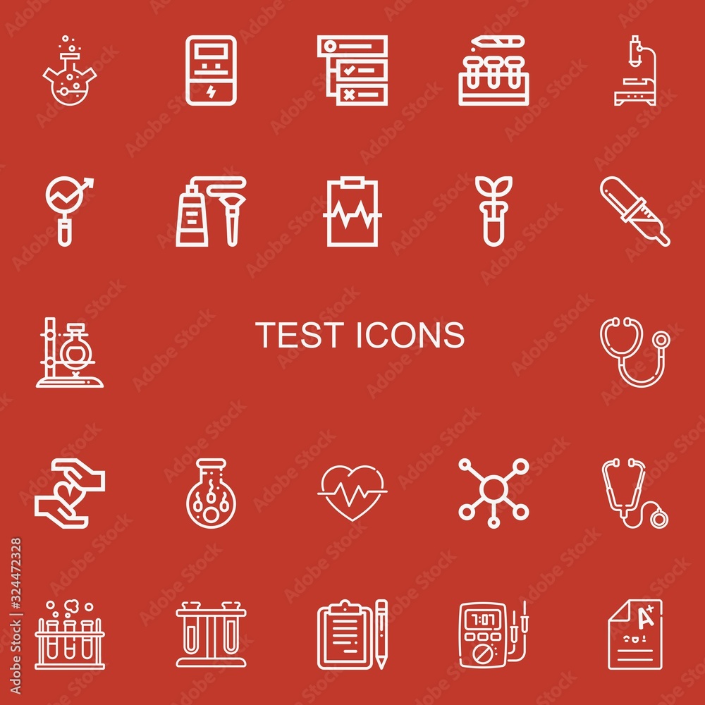 Editable 22 test icons for web and mobile Editable 22 test icons for web and mobile