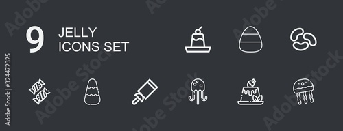 Editable 9 jelly icons for web and mobile