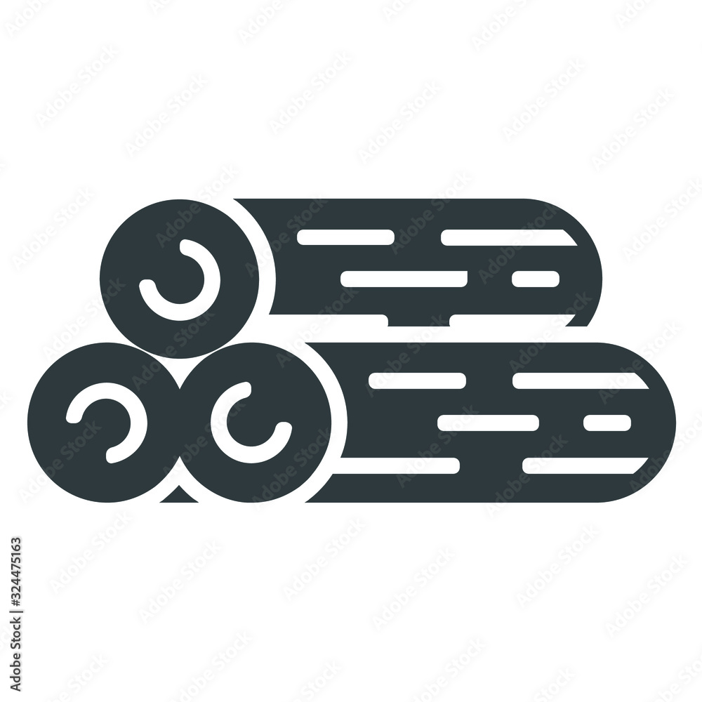 wood logs icon on white background wood logs icon on white background