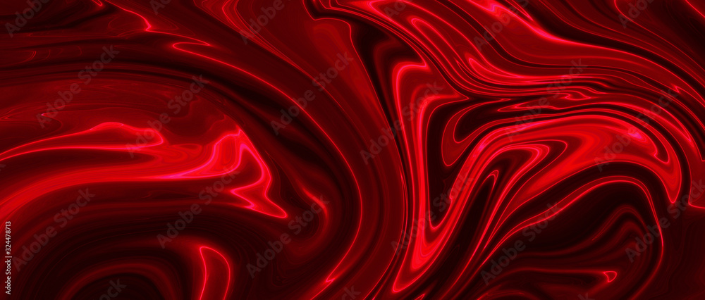 Fototapeta premium red and black liquid color oil paint.