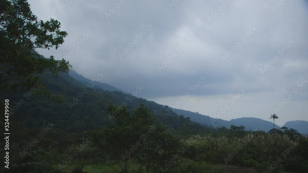 Wide shot of the entry point in the jungles of Quezon Province Philippines Wide shot of the entry point in the jungles of Quezon Province Philippines