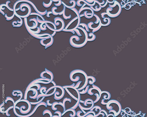 Indian paisley pattern vector. Purple mandala floral medallion print. Ethnic pattern design. Boho style decoration.