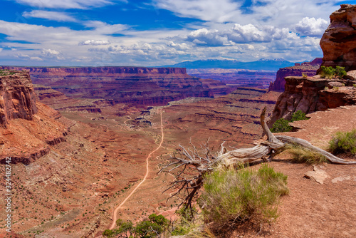 View from the Mesa Arch trail in Canyonlands National Park