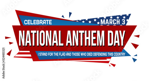 National anthem day banner design