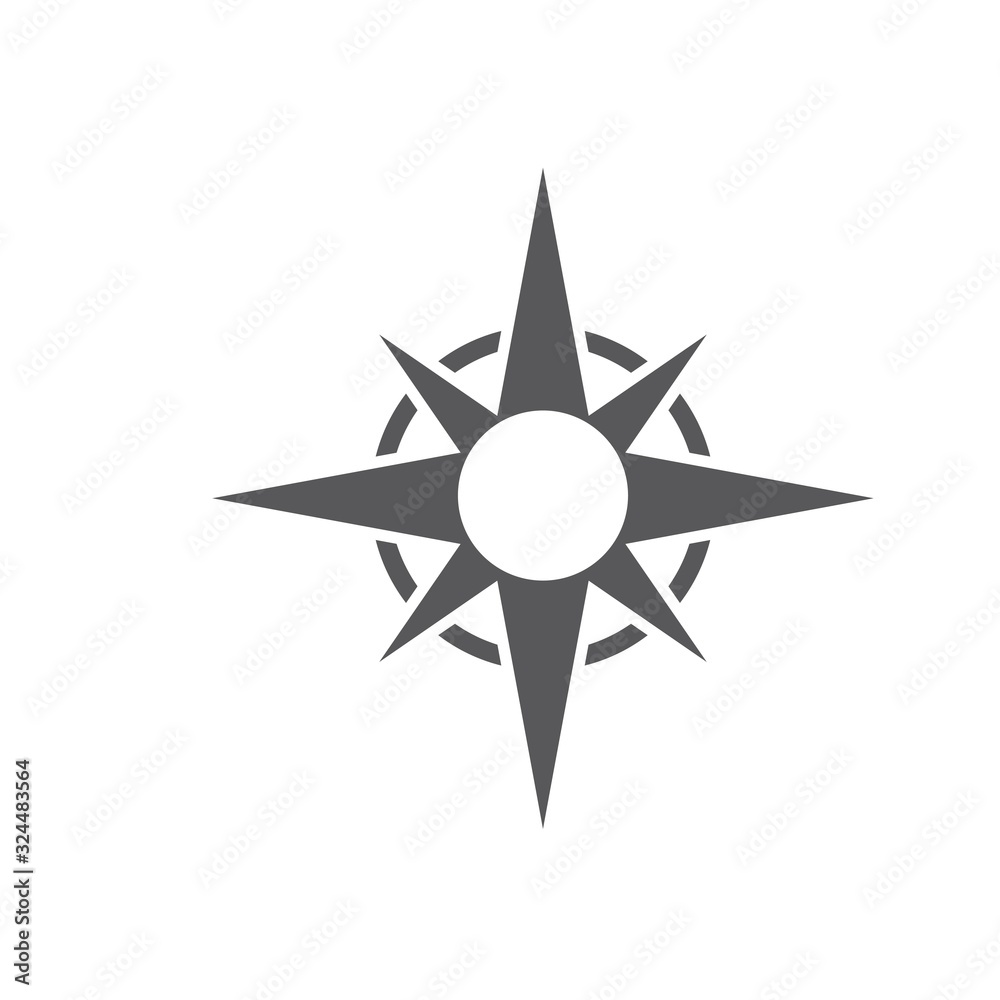 Compass icon Vector Illustration design Logo