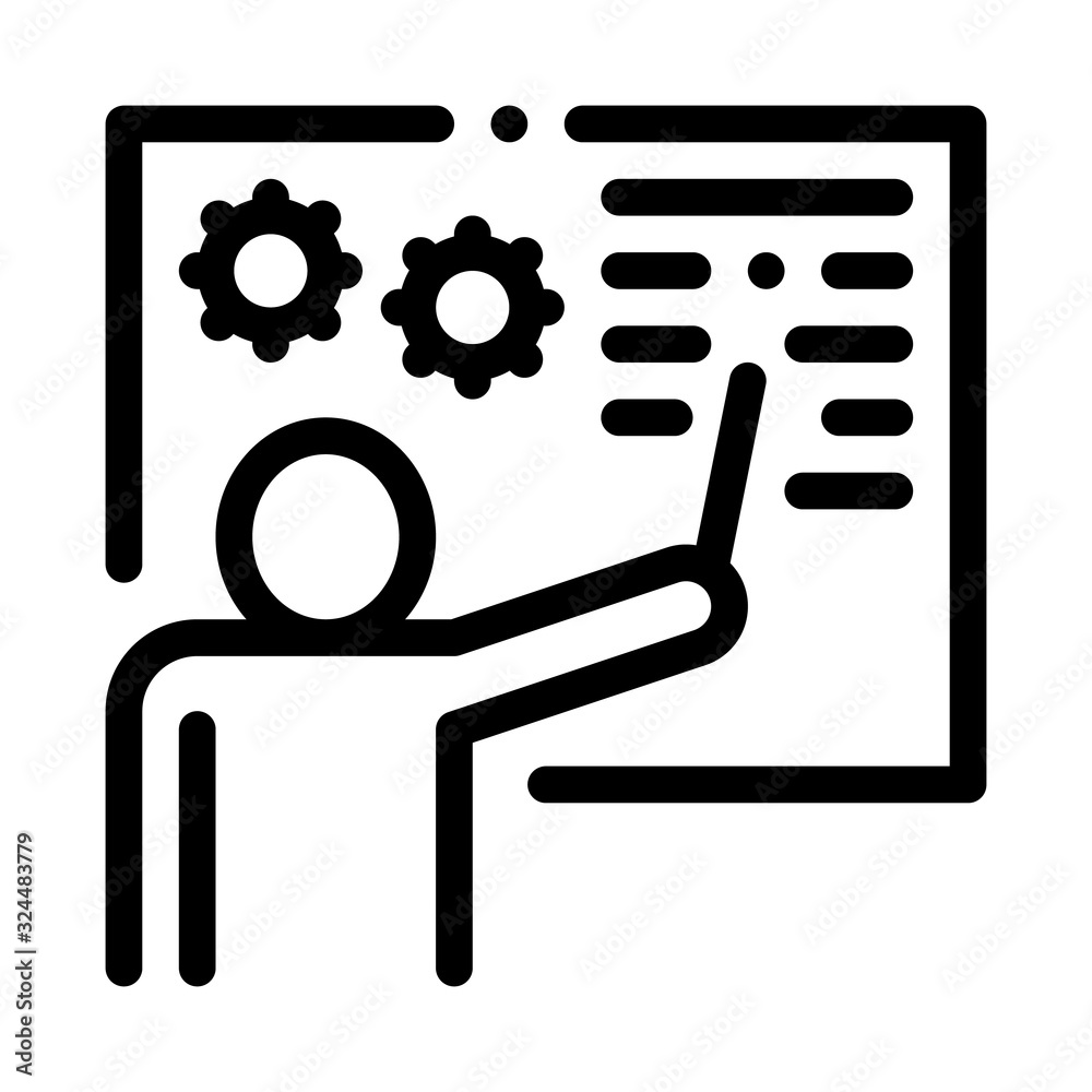 Technical Lesson Icon Vector. Outline Technical Lesson Sign. Isolated Contour Symbol Illustration Technical Lesson Icon Vector. Outline Technical Lesson Sign. Isolated Contour Symbol Illustration