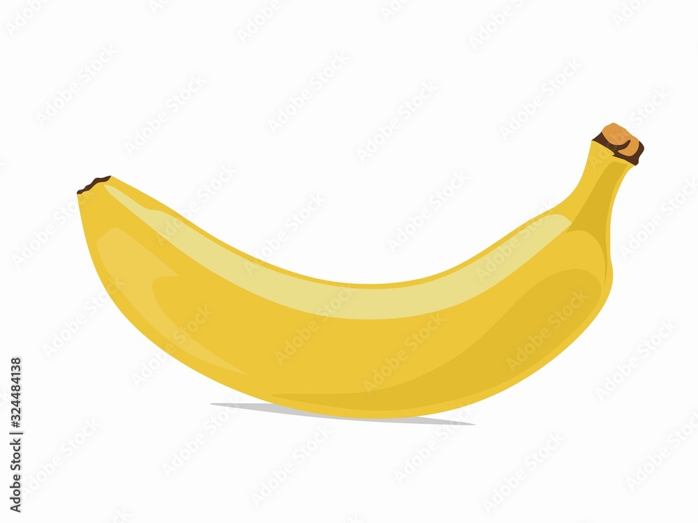 simple banana illustration with a white background