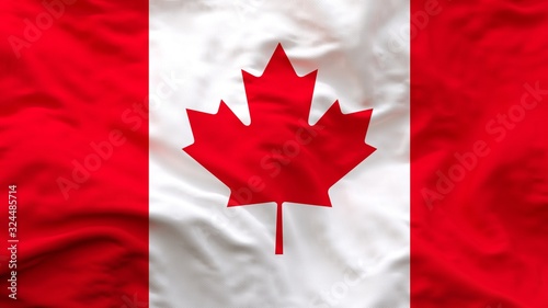 Canada national Flag textile cloth fabric waving 
