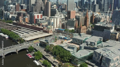 An aerial shot of Melbourne City, along CBD, Melbourne Australia