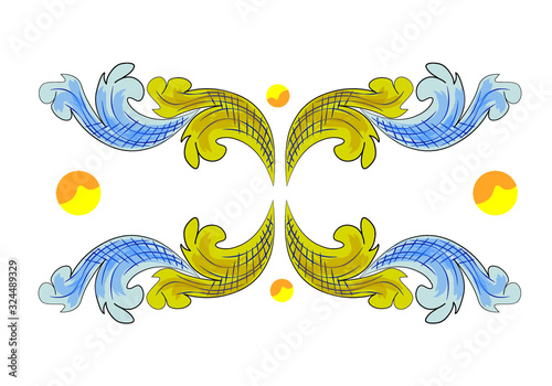 Decoro Ceramiche Artistiche di Caltagirone Vettoriali