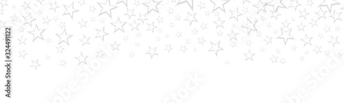 White Falling Stars Confetti Birthday Card Banner Background