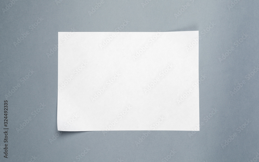 blank sheet of paper on gray background blank sheet of paper on gray background