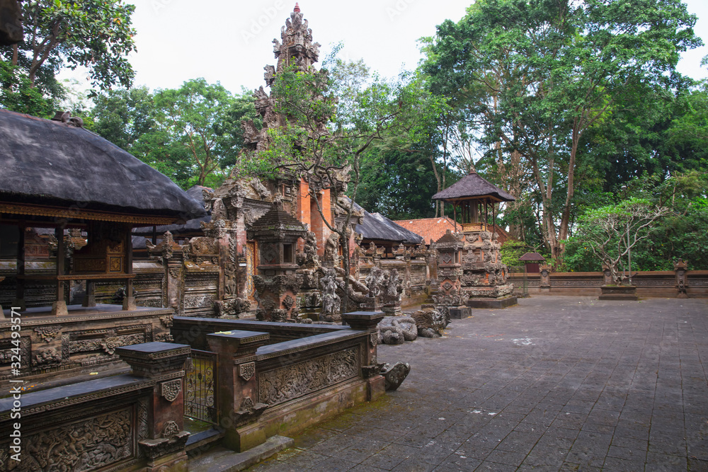 Balinese temple in Ubud Sacred Monkey Forest on Bali Balinese temple in Ubud Sacred Monkey Forest on Bali