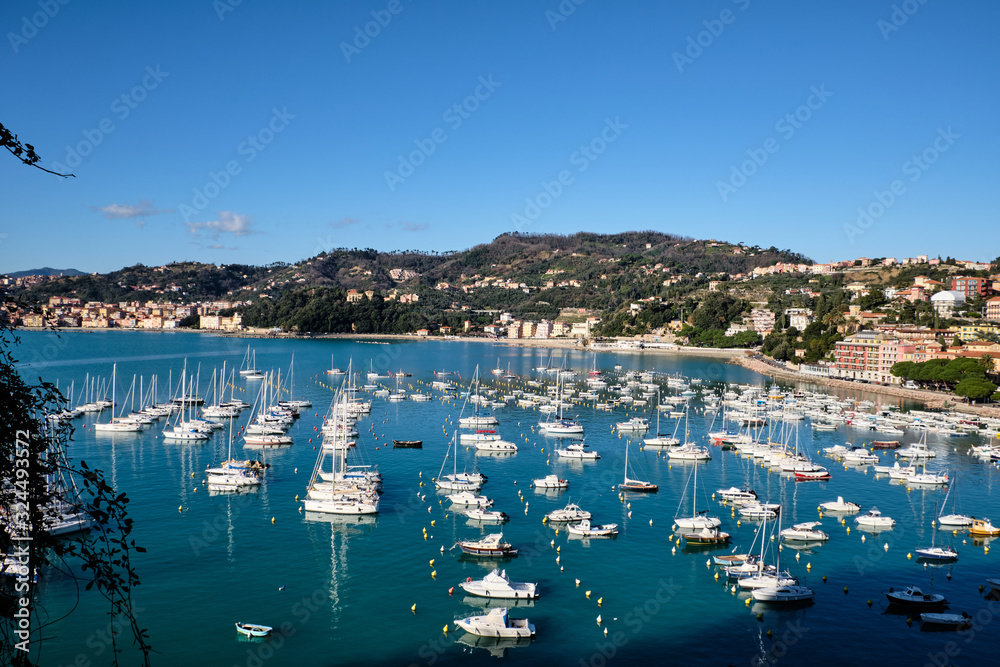 Fototapeta premium Vista sul golfo di Lerici dal Castello di Lerici.