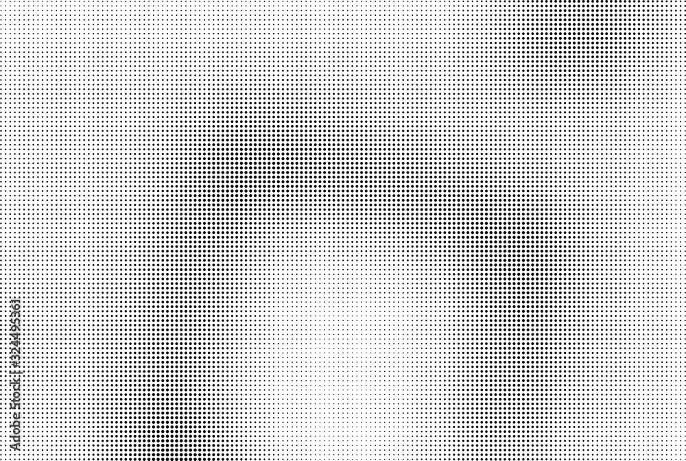 Abstract halftone wave dotted background. Template of black dots on a white background. Chaotic monochrome texture Abstract halftone wave dotted background. Template of black dots on a white background. Chaotic monochrome texture