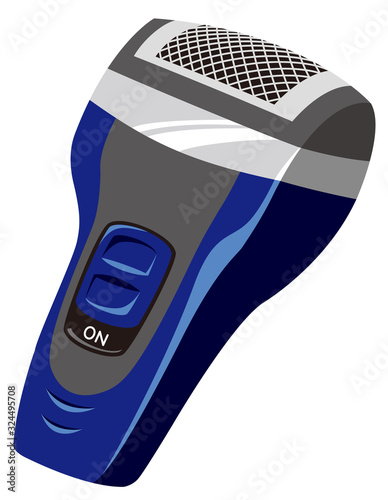 Electric razor against white background