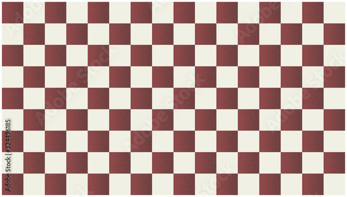 Chessboard pattern reto style. Square checkered pattern background/texture. Brown flat design. Large size. 