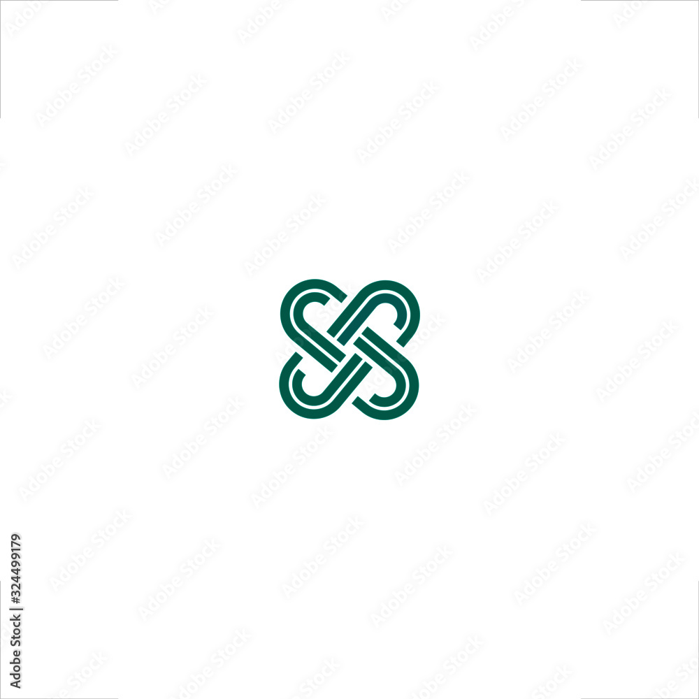 Obraz premium R letter rounded gathered logo