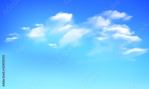 Ciel Bleu avec nuages modifiables