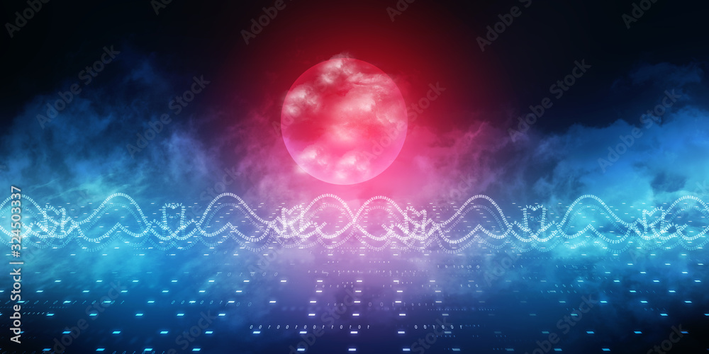 Obraz premium 2d illustration world map abstract background