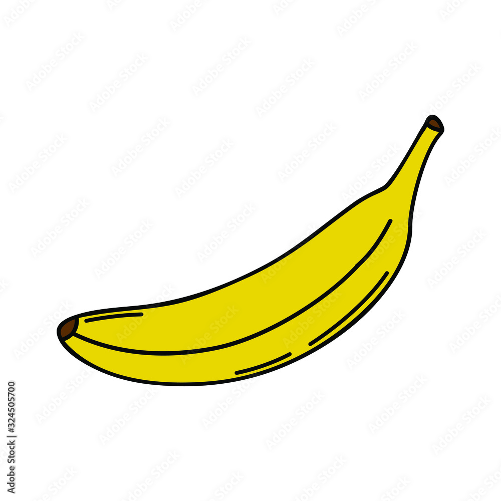 banana illustration sign. fruit vector icon. vitamins symbol.