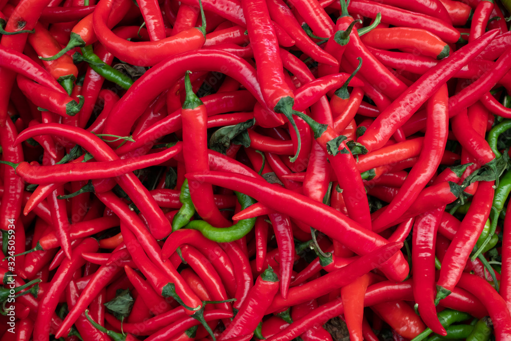 red hot chili peppers in the market red hot chili peppers in the market