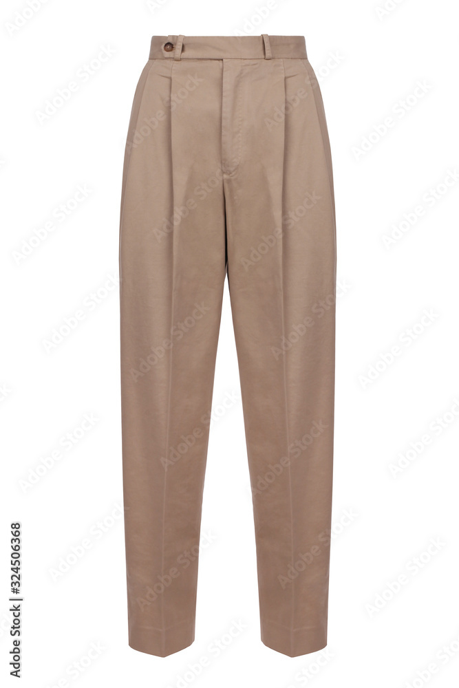 Front views of brown trousers - obrazy, fototapety, plakaty 