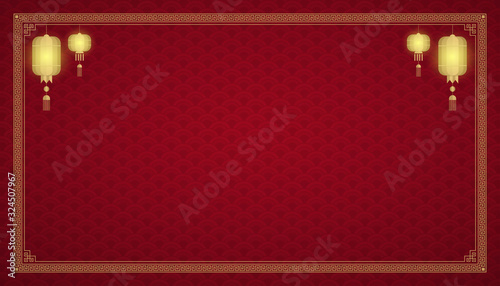 Chinese New Year element background. copy space for text design. vector illustration