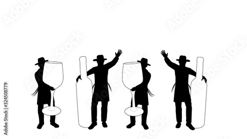 silhouettes of people