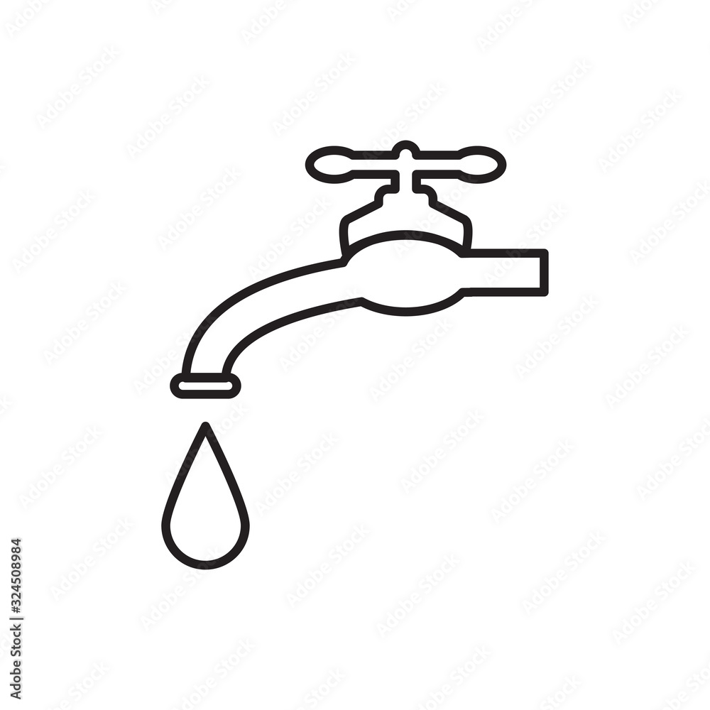 water faucet icon design vector logo template EPS 10 water faucet icon design vector logo template EPS 10