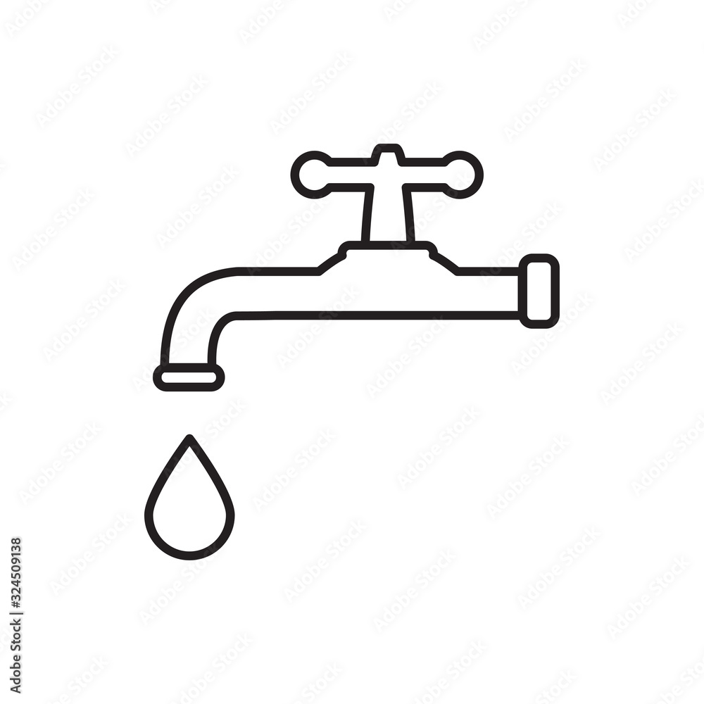 water faucet icon design vector logo template EPS 10 water faucet icon design vector logo template EPS 10