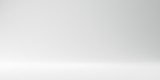 Blank gray gradient background with product display. White backdrop or empty studio with room floor. 3D rendering.