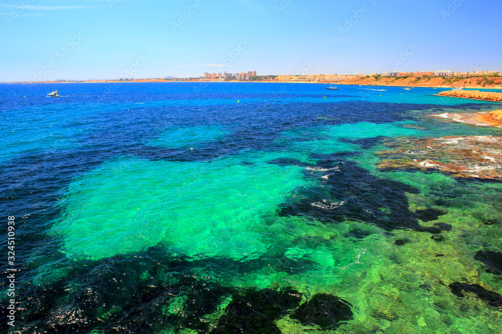 Diving coves in Spain, sea and coast, Cabo Roig, Orihuela Costa