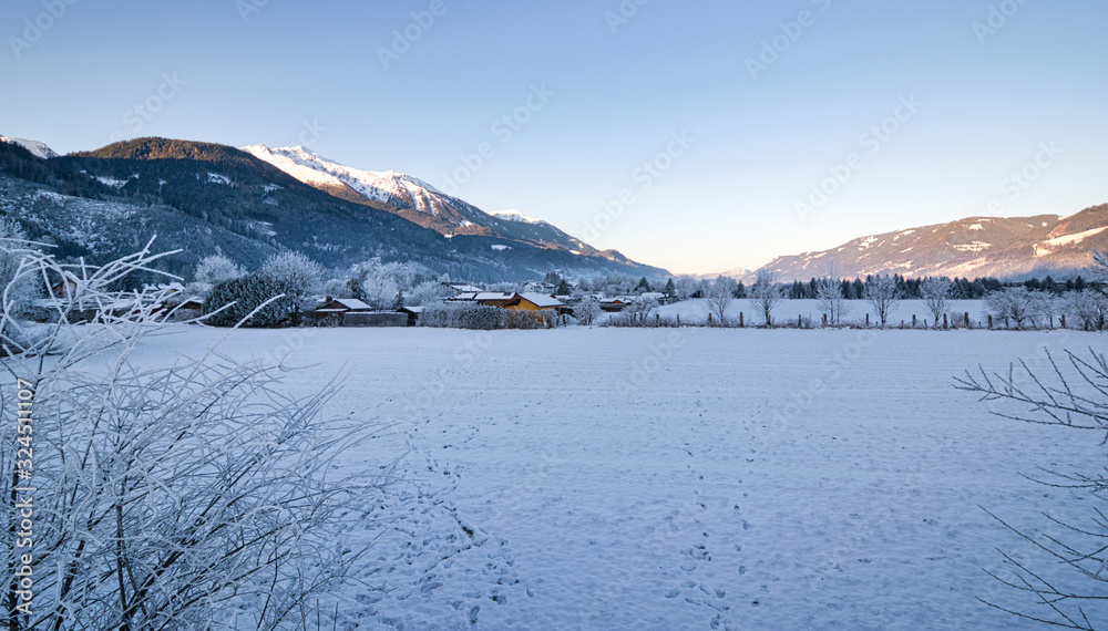Landschaft,Berg,Schnee,Winter,Kalr
