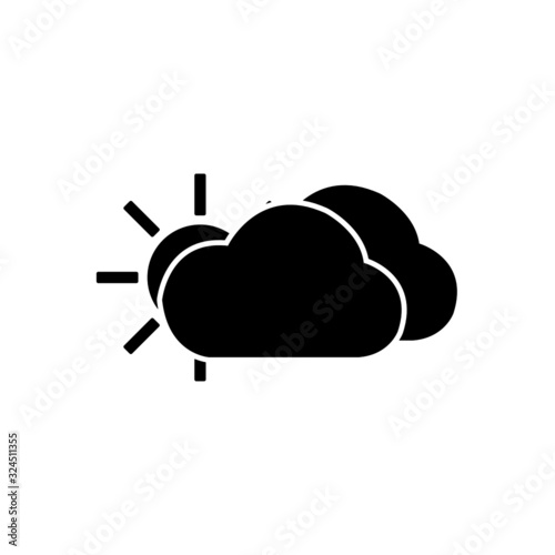 bright clouds icon vector - illustration