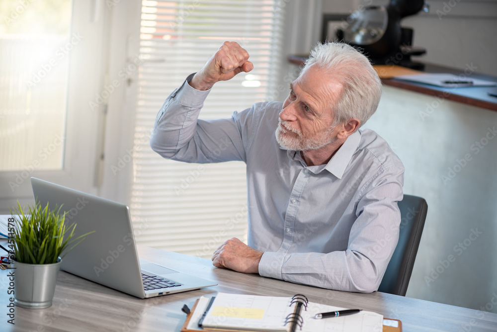 Satisfied senior businessman Satisfied senior businessman
