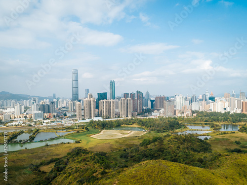 Beautiful landscape of skylines of Shenzhen,China