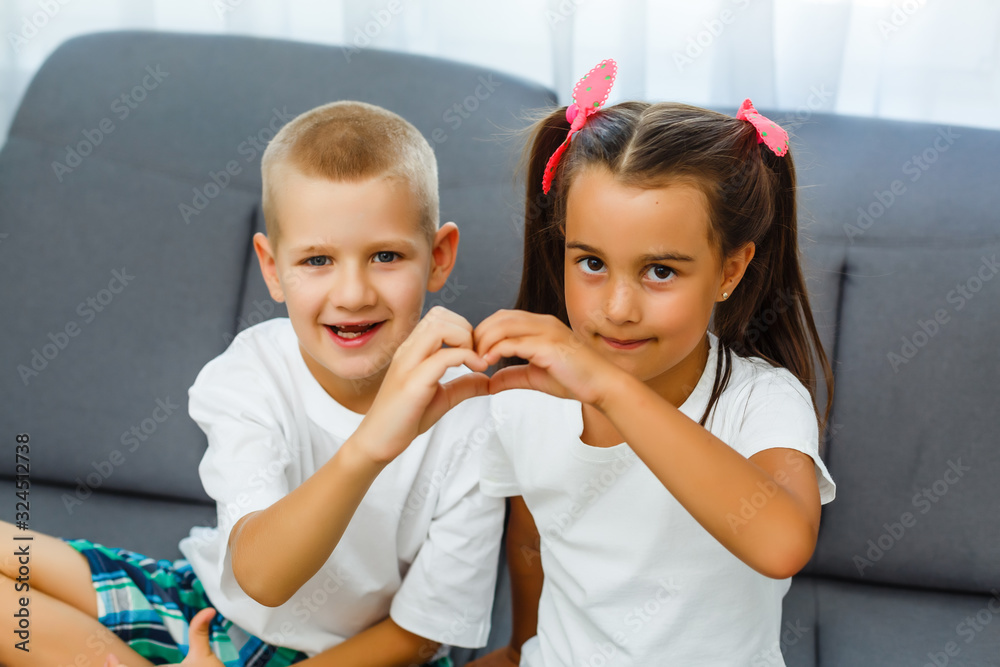boy and girl make a heart boy and girl make a heart