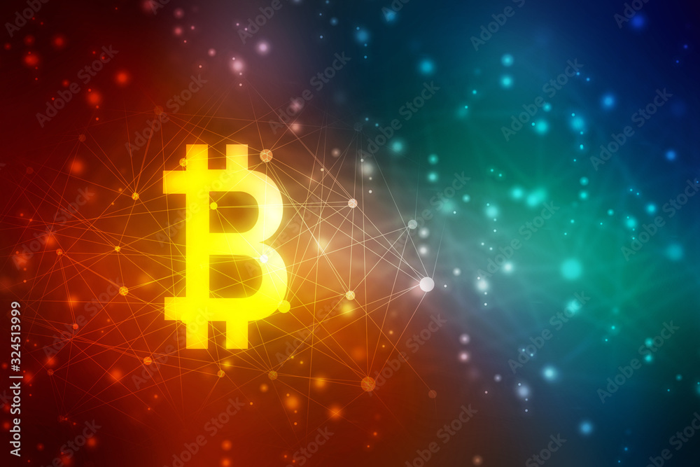 3d rendering bitcoin sign currency 3d rendering bitcoin sign currency