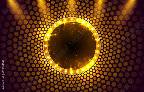 Golden Frame retro billboard, blank showtime text.