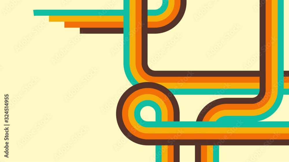 Abstract retro background, moving digital lines 4k. 