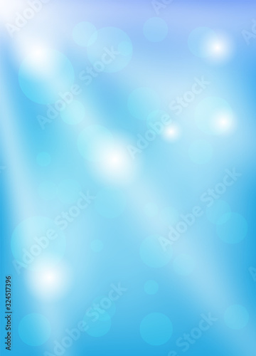 Vertical blue background with rays and shine.