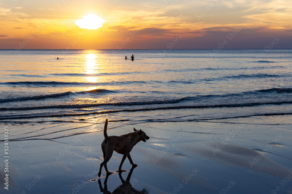 Sunset at White sand beach, Koh Chang, Thailand Sunset at White sand beach, Koh Chang, Thailand