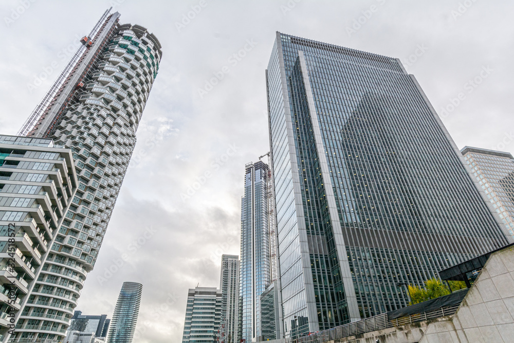 Fototapeta premium London Canary Wharf cityscape
