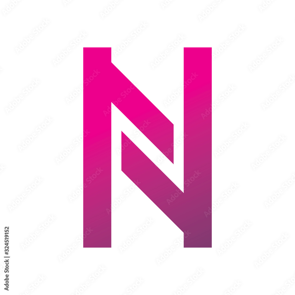 pink purple bright color letter n square logo design pink purple bright color letter n square logo design