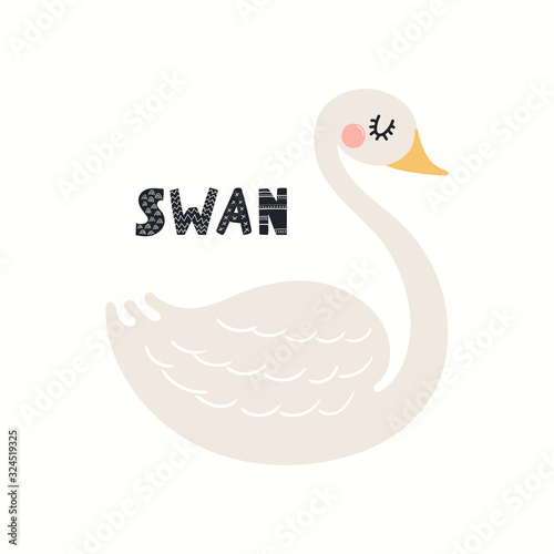 Cute swan illustration
