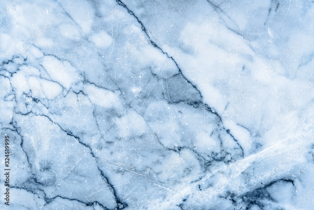 Blue marble patterned texture background for interior design	