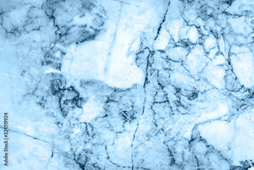 Blue marble patterned texture background for interior design	