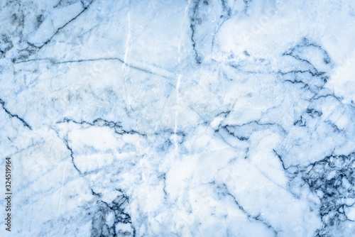 Blue marble patterned texture background for interior design	
