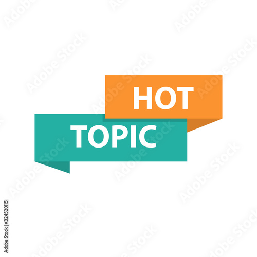 Hot topic icon flat style